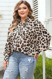 Plus Size Printed Long Sleeve Shirt - Trendsi - Flyclothing LLC
