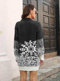 Snowflake Pattern Sweater Dress - Trendsi - Flyclothing LLC
