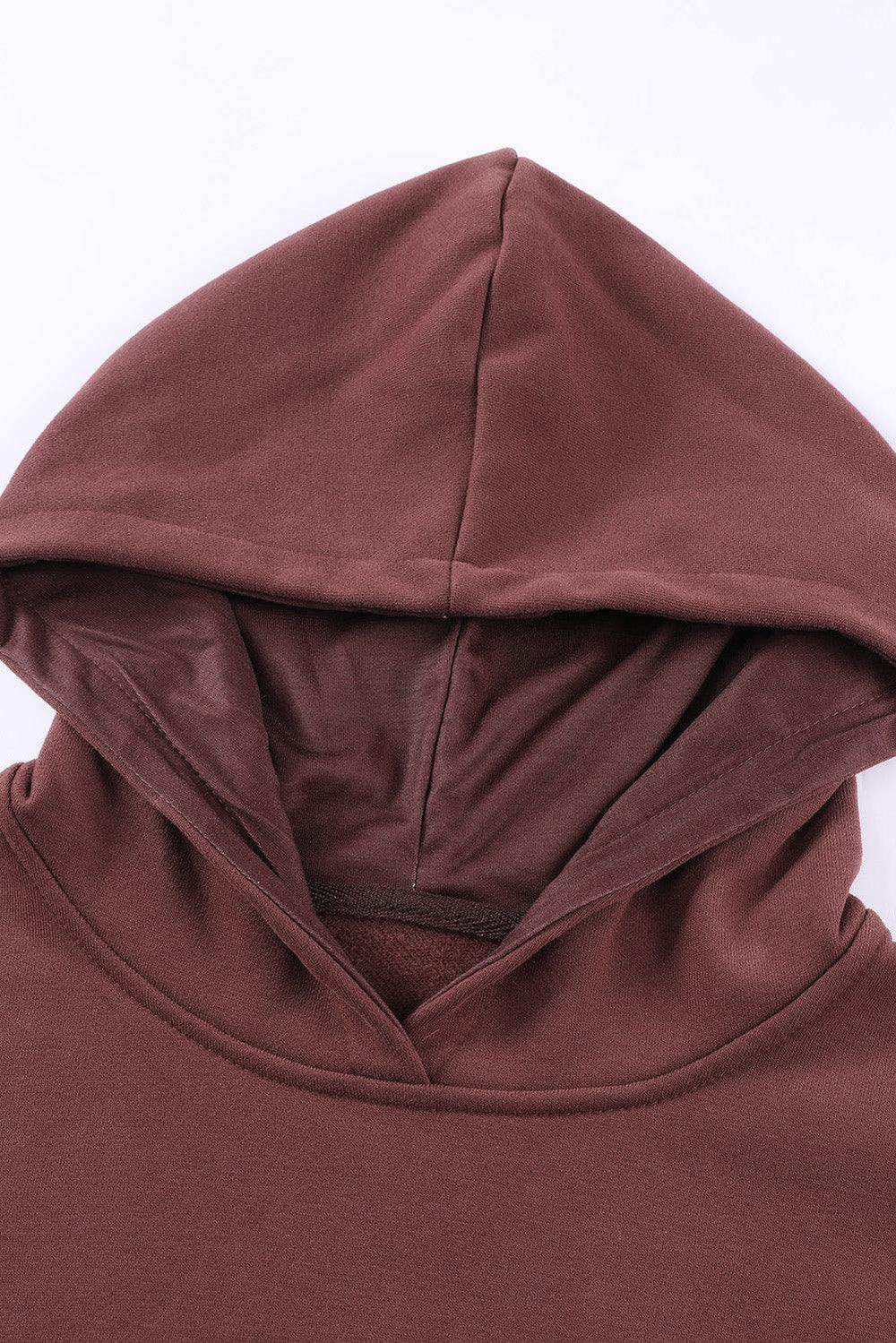 Dropped Shoulder Kangaroo Pocket Hoodie - Trendsi - Flyclothing LLC