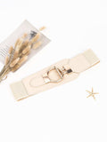 PU Elastic Wide Belt with Alloy Buckle - Trendsi - Flyclothing LLC