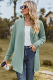 Textured Open Front Long Sleeve Cardigan - Trendsi - Flyclothing LLC