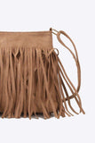 PU Leather Crossbody Bag with Fringe - Trendsi - Flyclothing LLC