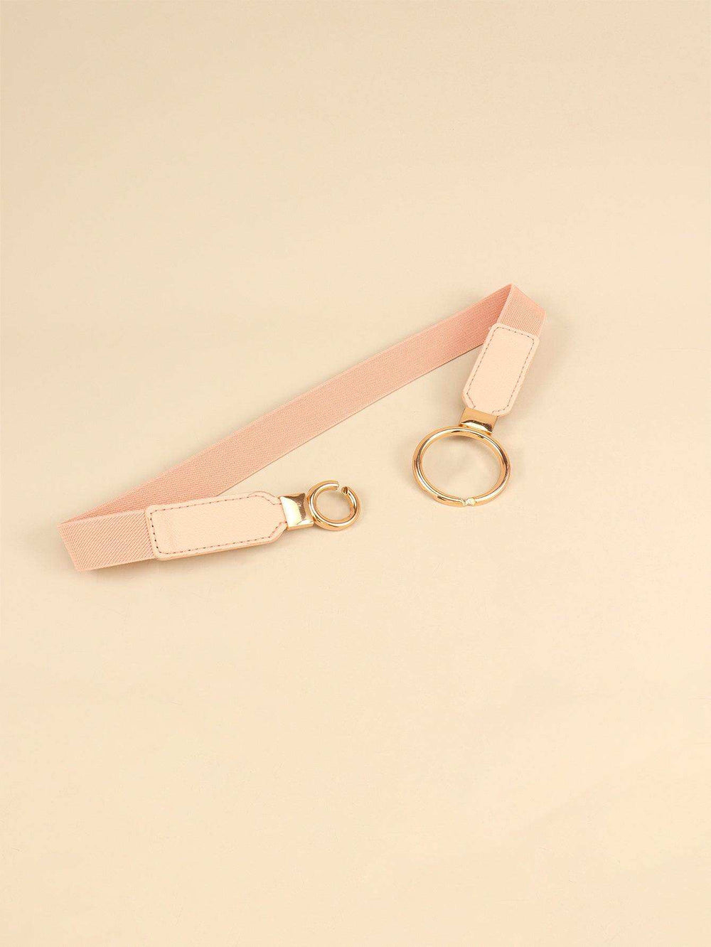Double Ring Buckle Elastic PU Belt - Trendsi - Flyclothing LLC