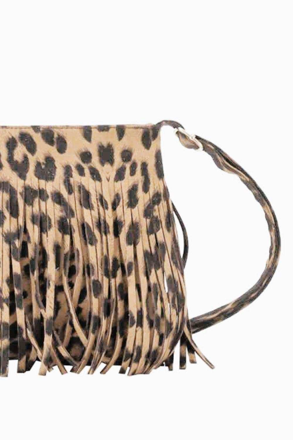 PU Leather Crossbody Bag with Fringe - Trendsi - Flyclothing LLC