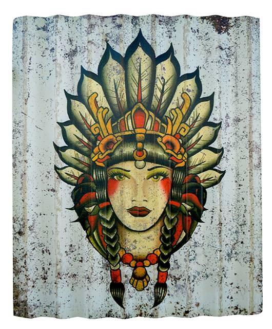 Lil Chris Indian Girl Corrugated Metal Print - Flyclothing LLC