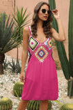 Openwork Sleeveless Embroidery Dress - Trendsi - Flyclothing LLC