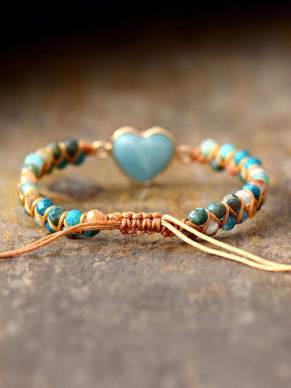 Heart Shape Beaded Bracelet - Trendsi - Flyclothing LLC