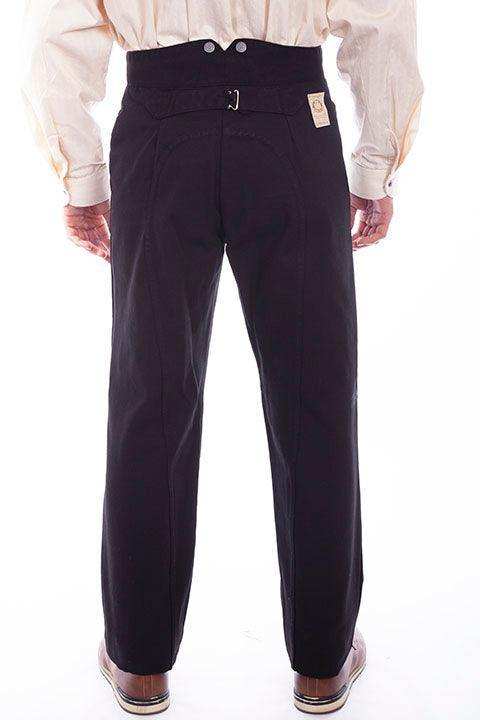 Scully Leather Black Canvas Saddle Seat Mens Pant - Scully Leather - Flyclothing LLC