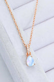 Moonstone Teardrop Pendant Necklace - Trendsi - Flyclothing LLC