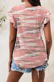 Printed Round Neck Short Sleeve T-Shirt - Trendsi - Flyclothing LLC