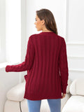 Button Down Cable-Knit Cardigan - Trendsi - Flyclothing LLC