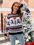 Christmas Round Neck Sweater - Trendsi - Flyclothing LLC