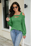 Cutout Cold-Shoulder Top - Trendsi - Flyclothing LLC