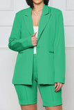 Long Sleeve Blazer and Shorts Set - Trendsi - Flyclothing LLC