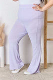 RISEN Full Size High Waist Ultra Soft Knit Flare Pants - Trendsi - Flyclothing LLC