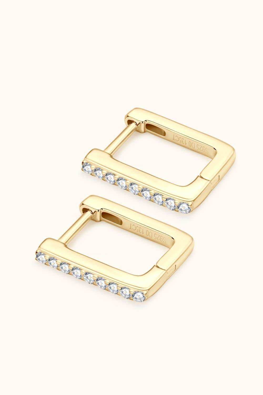 Moissanite Geometric 925 Sterling Silver Earrings - Trendsi - Flyclothing LLC
