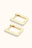 Moissanite Geometric 925 Sterling Silver Earrings - Trendsi - Flyclothing LLC