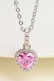 1 Carat Moissanite Heart Pendant Necklace - Trendsi - Flyclothing LLC