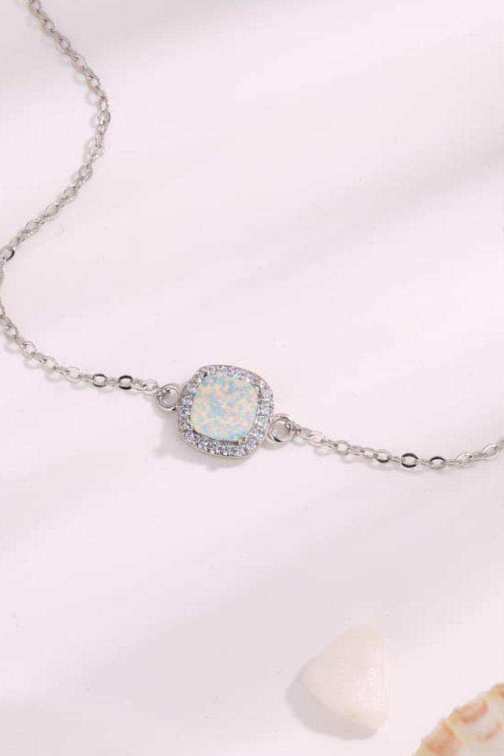 Opal Platinum-Plated Bracelet - Trendsi - Flyclothing LLC