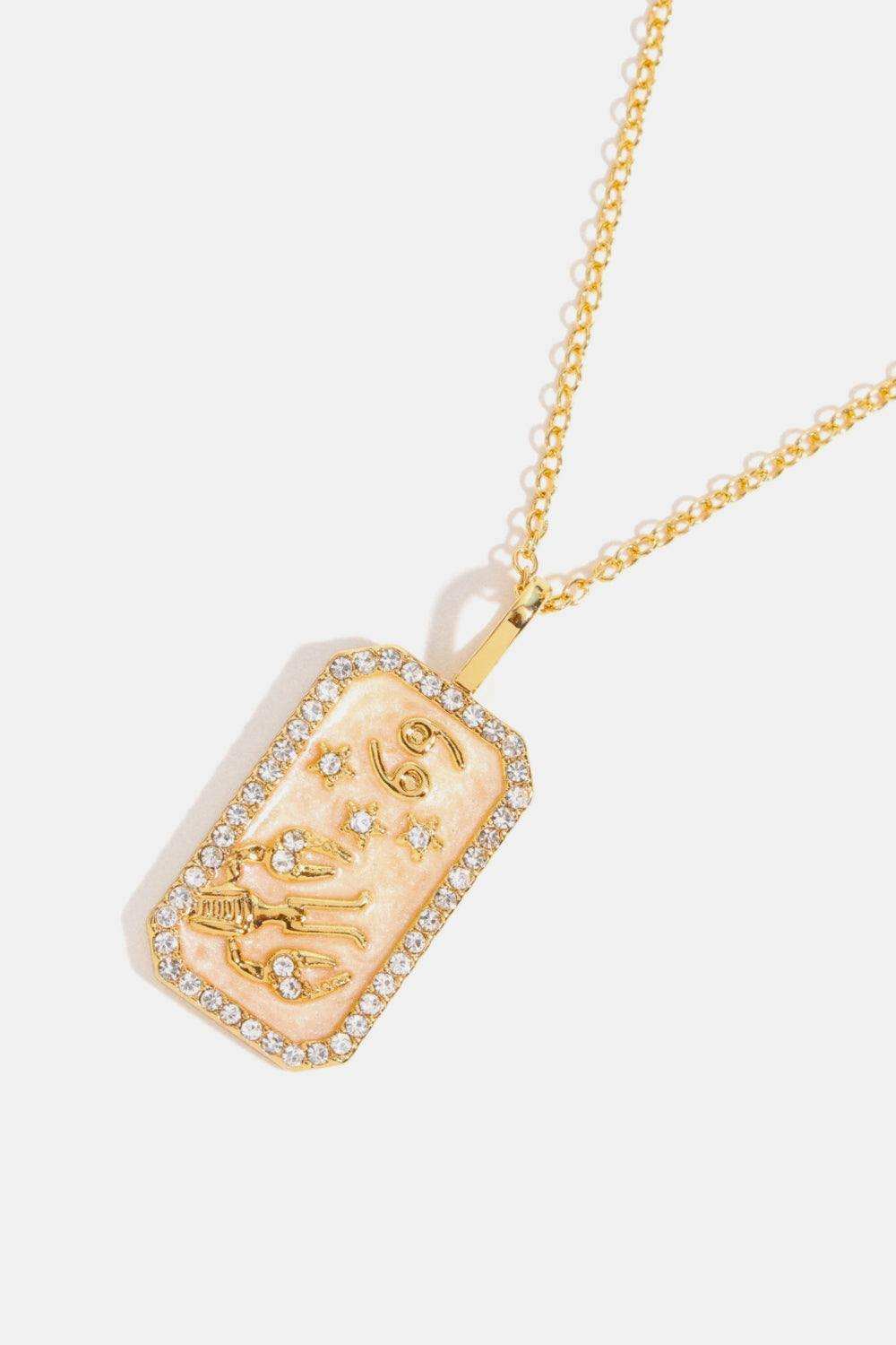 Rhinestone Constellation Pendant Copper Necklace - Trendsi - Flyclothing LLC
