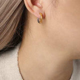 18K Gold-Plated Huggie Earrings - Trendsi - Flyclothing LLC