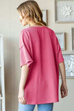 Heimish Full Size Ribbed Half Button Drop Shoulder Top - Trendsi - Flyclothing LLC