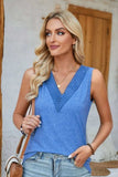 Lace Detail V-Neck Tank - Trendsi - Flyclothing LLC