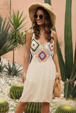 Openwork Sleeveless Embroidery Dress - Trendsi - Flyclothing LLC