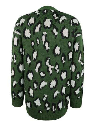 Leopard Open Front Dropped Shoulder Cardigan - Trendsi - Flyclothing LLC