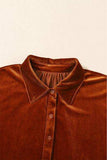Tiered Button Up Collared Neck Shirt - Trendsi - Flyclothing LLC