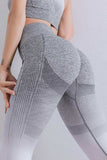 Gradient High Waist Sports Leggings - Trendsi - Flyclothing LLC