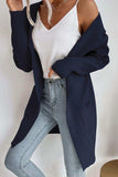 Ribbed Open Front Hooded Cardigan with Pockets - Trendsi - Flyclothing LLC