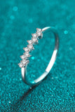 Eye-Catching 925 Sterling Silver Moissanite Ring - Trendsi - Flyclothing LLC