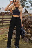 Loose Fit Long Jeans with Pockets - Trendsi - Flyclothing LLC