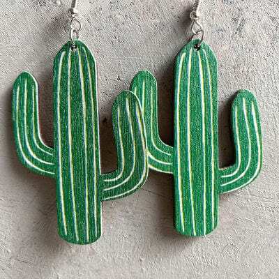 Iron Hook Wooden Earrings - Trendsi - Flyclothing LLC