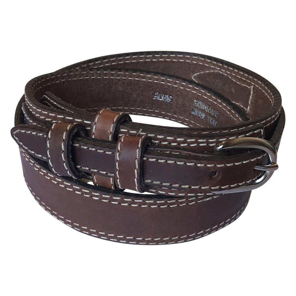 Rockmount Ranch Wear Tan Ranger Double Stitch Leather Belt - Rockmount Clothing - Flyclothing LLC