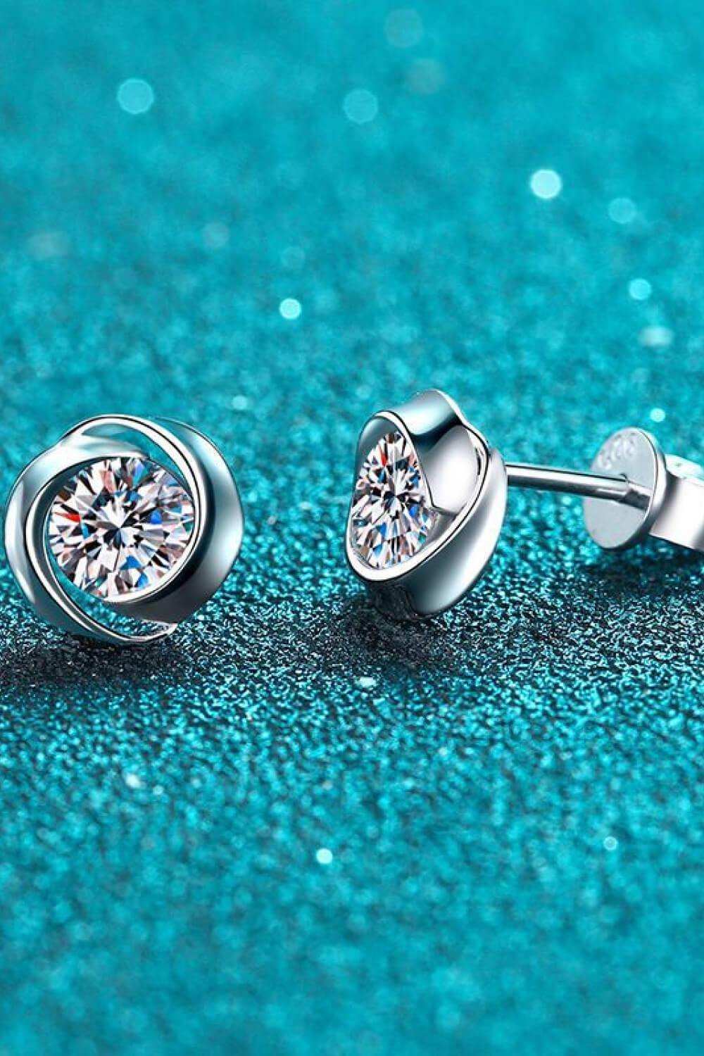 Feeling Fun Moissanite Stud Earrings - Trendsi - Flyclothing LLC