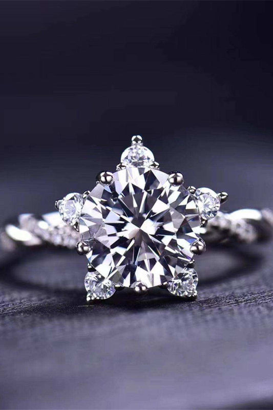 Moissanite Twisted Ring - Trendsi - Flyclothing LLC