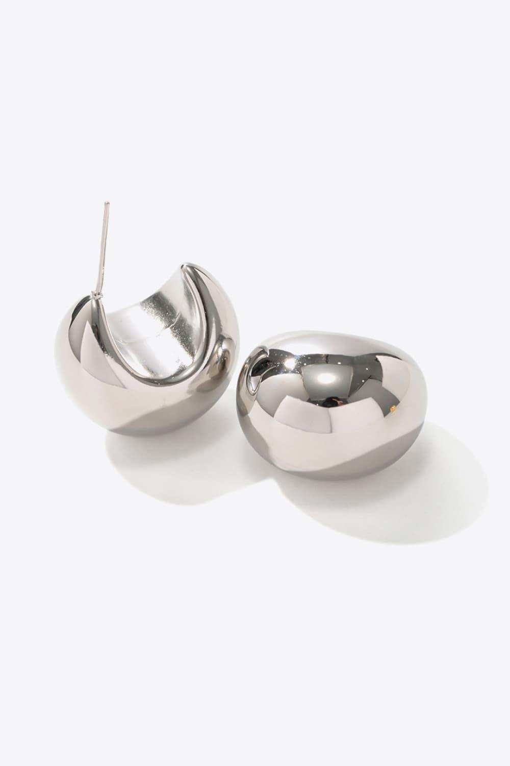 Stainless Steel C-Hoop Earrings - Trendsi - Flyclothing LLC