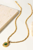 18K Gold Plated Inlaid Rhinestone Pendant Necklace - Trendsi - Flyclothing LLC