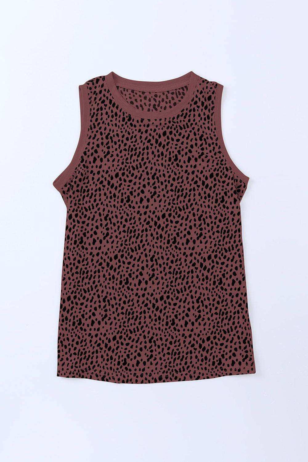 Printed Round Neck Tank - Trendsi - Flyclothing LLC