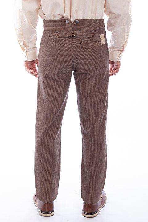 Scully Leather Taupe Raised Dobby Stripe Mens Pant - Scully Leather - Flyclothing LLC