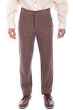 Scully Leather Taupe Raised Dobby Stripe Mens Pant - Scully Leather - Flyclothing LLC
