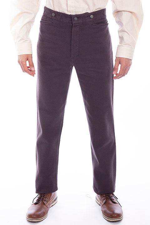 Scully Leather Walnut Raised Dobby Stripe Mens Pant - Scully Leather - Flyclothing LLC