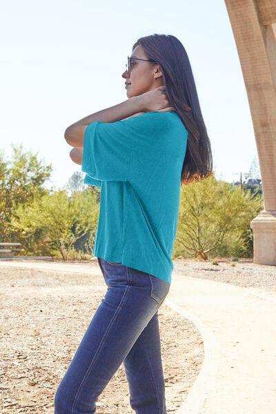 Basic Bae Full Size Round Neck Drop Shoulder T-Shirt - Trendsi - Flyclothing LLC