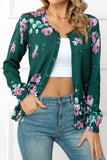 Floral Button Front Round Neck Cardigan - Trendsi - Flyclothing LLC