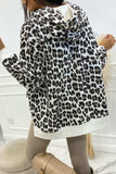 Leopard Dropped Shoulder Hoodie - Trendsi - Flyclothing LLC