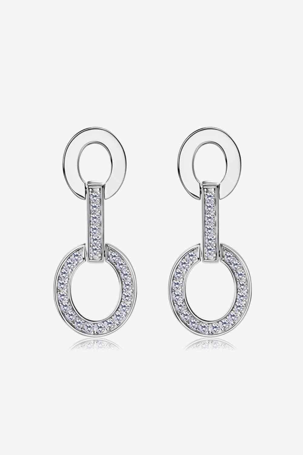 Moissanite 925 Sterling Silver Earrings - Trendsi - Flyclothing LLC