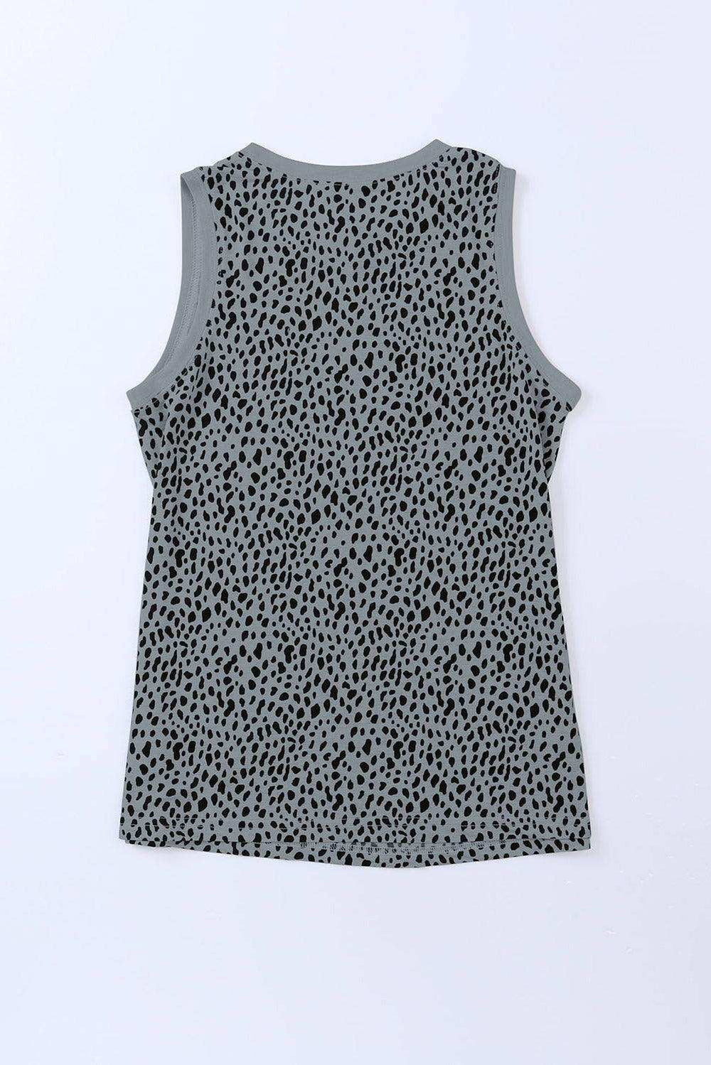 Printed Round Neck Tank - Trendsi - Flyclothing LLC