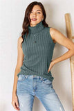 Basic Bae Full Size Ribbed Turtleneck Tank - Trendsi - Flyclothing LLC